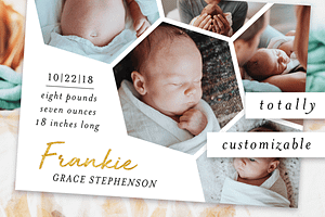 Modern Baby Announcement V