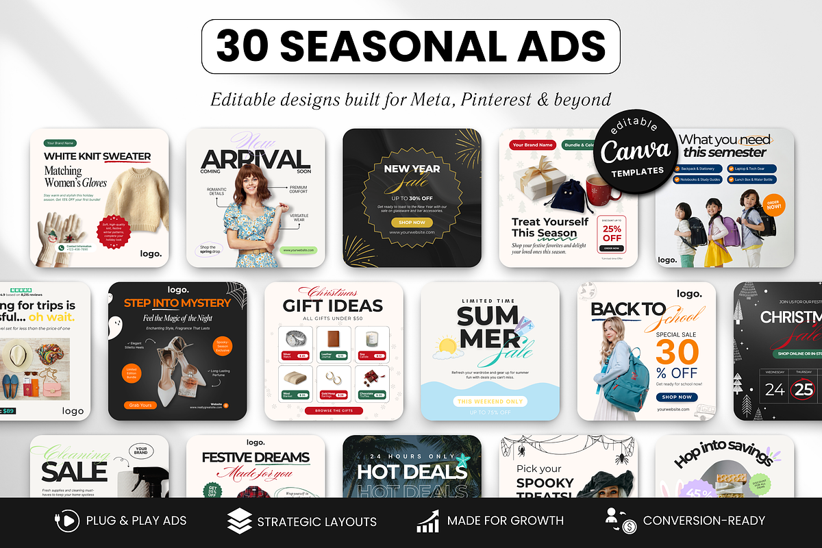 30 Seasonal Static Ad Templates Meta