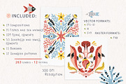 FOLK UNDERWATER - VECTOR KIT, a Decorative Illustration by My Space Garden (Thumbnail 2 of 16)