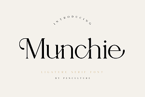 Munchie // Ligature Serif Font