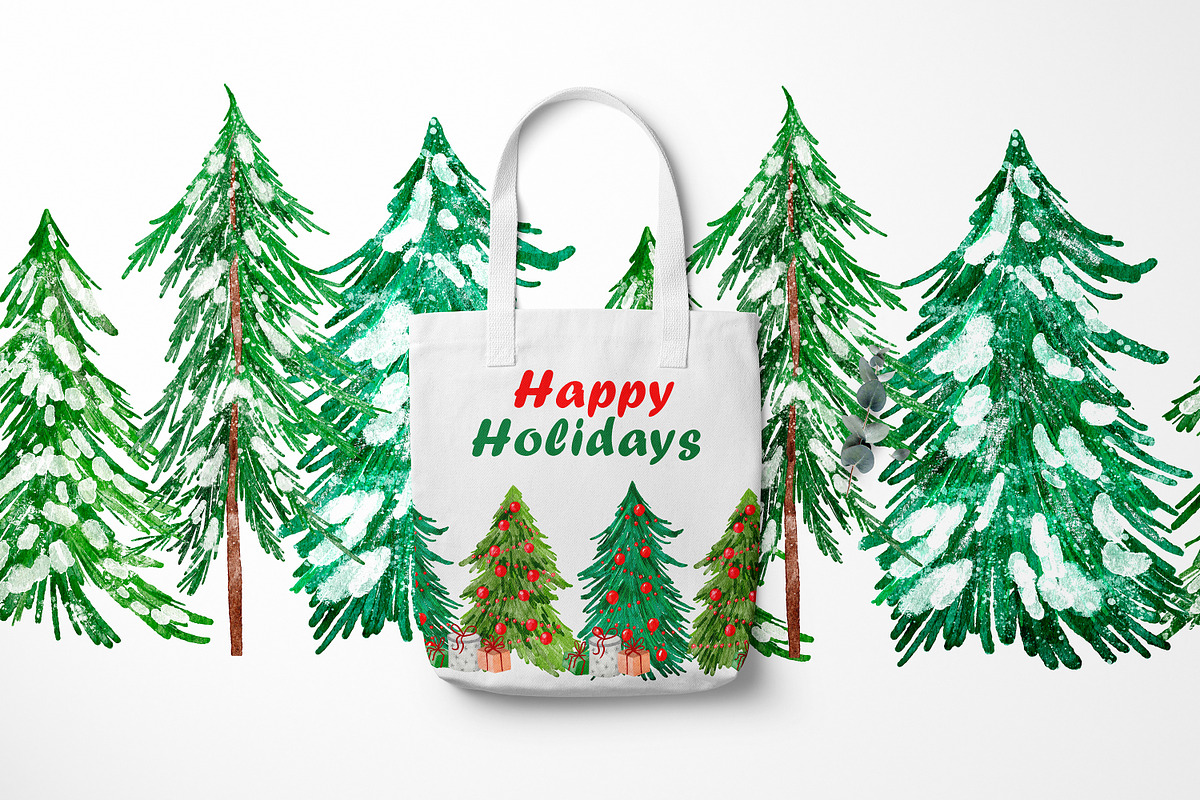 Christmas Tree Clipart & Patterns, a Pattern Graphic by Lagmar Design (Photo 12 of 13)