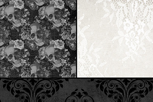 Black And White Gothic Digital Paper