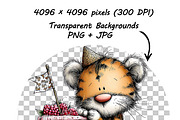 Tiger Birthday Party Safari Cliparts, a Graphic by one-touch (Thumbnail 16 of 17)