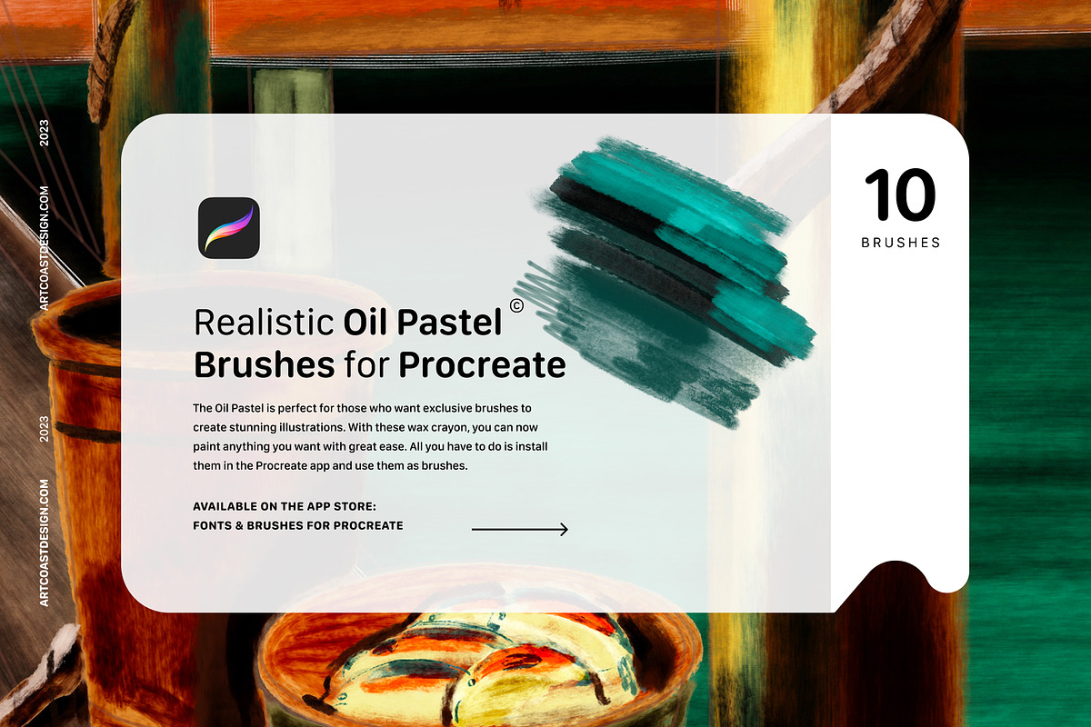 Oil Pastel Procreate Brushes, a Brush Add-On by Spasibenko Art (Photo 5 of 11)