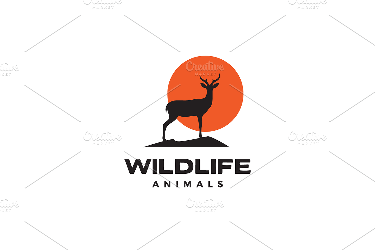 deer paradise animal wildlife logo, a Branding & Logo Template by devastd