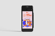 Pos terminal mockup 6 PSD, a Wearable Device Mockup by GraphicVil (Thumbnail 7 of 9)