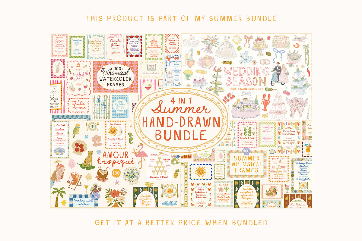 Summer Whimsical Hand Drawn Wedding, an Object Graphic by Ayya Studio (Photo 2 of 14)