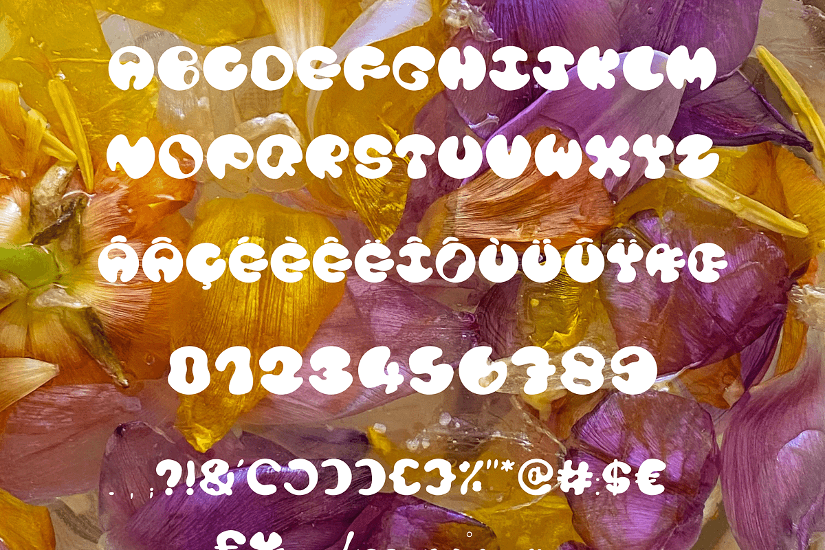 Swirl - Bubbly & fantasy font, a Symbol Font by Iasan Design (Photo 4 of 6)