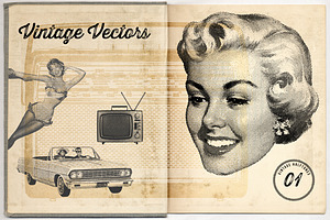 30 Vintage Vector Halftones