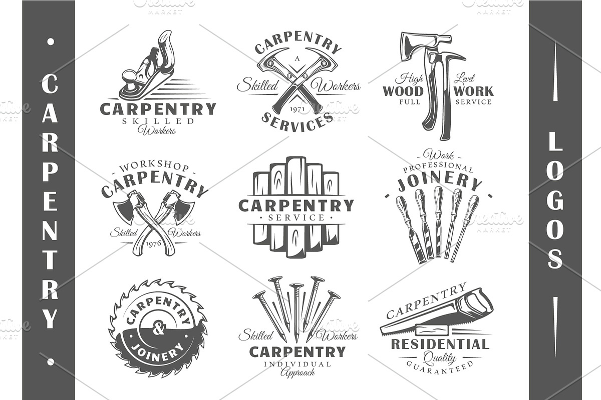 18 Modern Carpentry Logos Templates, a Branding & Logo Template by Art Design (Photo 3 of 26)