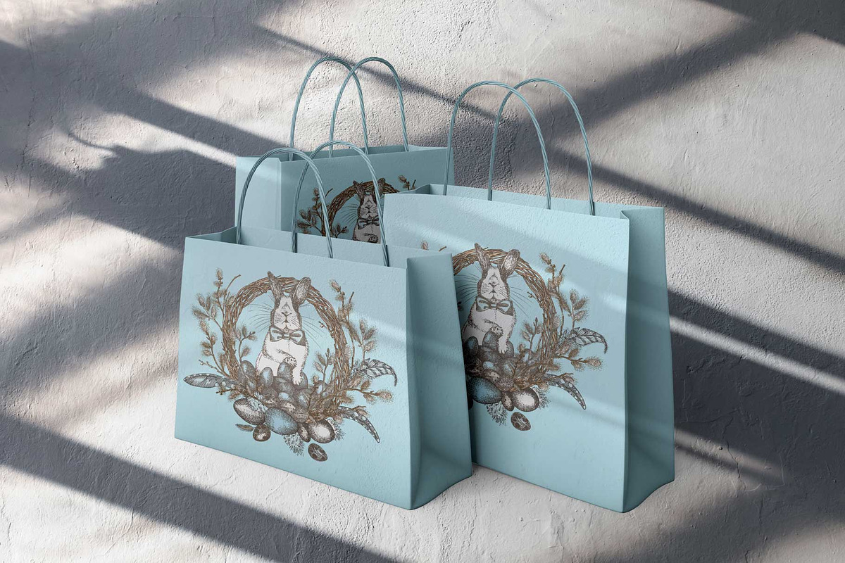 Spring Rabbit cute vector collection, an Animal Illustration by Zimages (Photo 9 of 9)