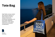 Evening Ocean View Tote Bag Mockup, a Merchandise Mockup by mockeyai (Thumbnail 1 of 3)