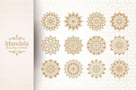 Golden Mandala Art Pattern