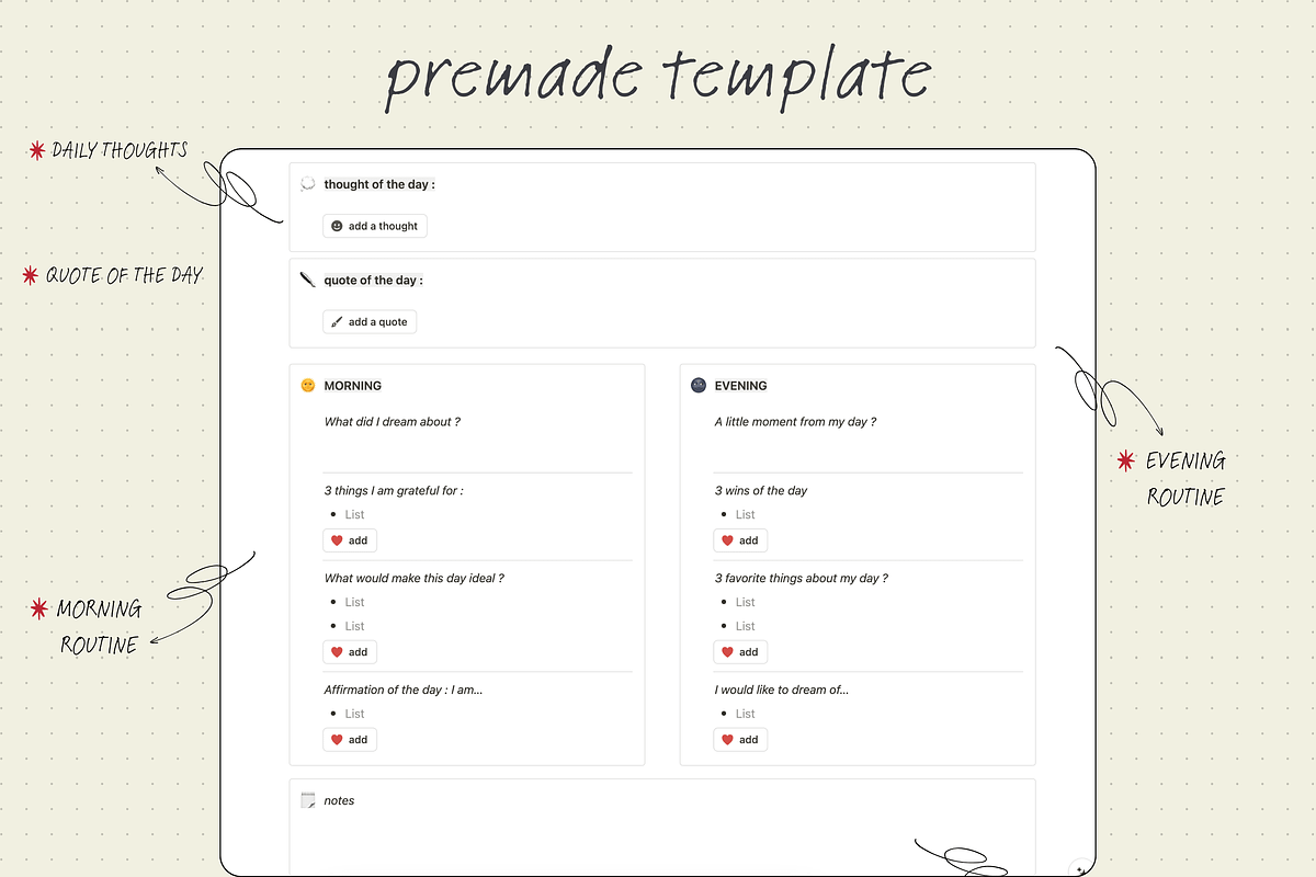 Gratitude journal - Notion template, an App Template by Iasan Design (Photo 5 of 9)