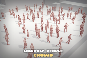 Lowpoly People Crowd