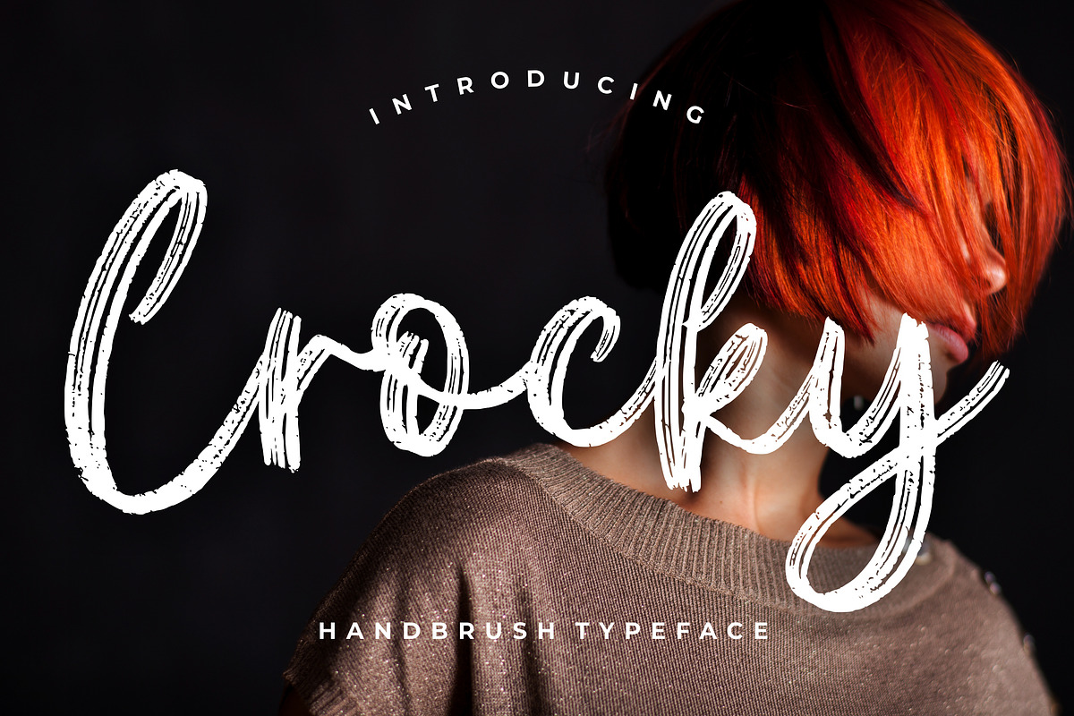 Crocky Handbrush Advertisement Font
