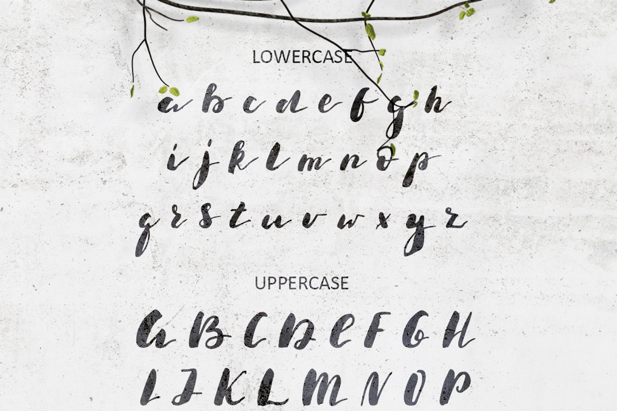 Luuna. Emotional Brush Font preview 2