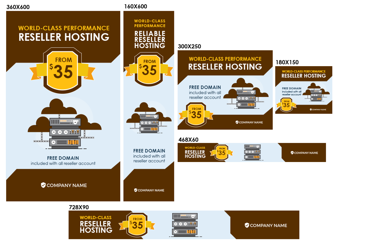 Web Hosting Banner Ad | Flat Style, a Templates & Theme by Saif71 - Shop (Photo 2 of 4)