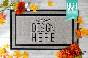 Sublimation Doormat Mockup - Fall