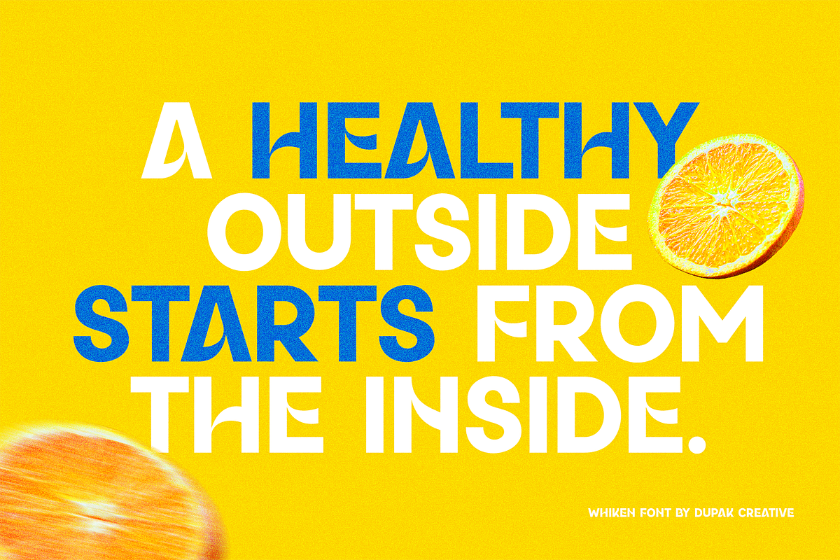 Whiken Playful Display Font, a Sans Serif Font by Jaruka (Photo 2 of 7)