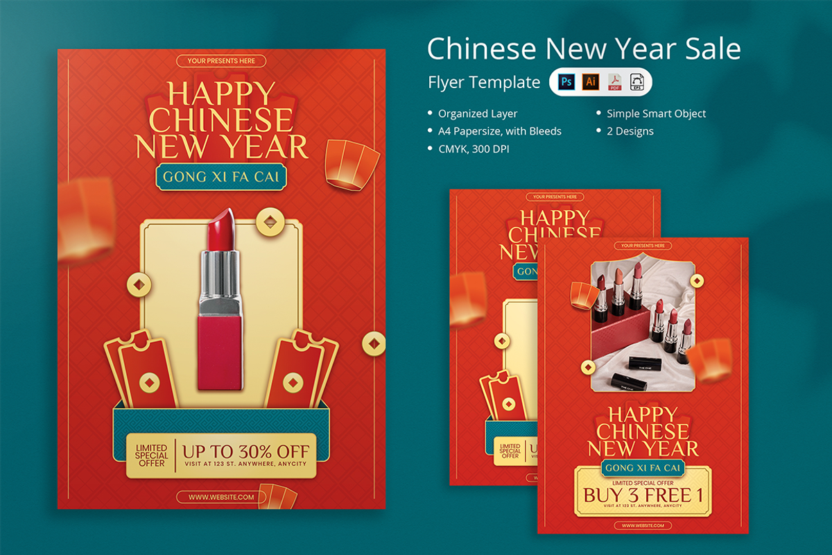 Mimi - Chinese New Year Sale Flyer, a Flyer Template by Attype (Photo 1 of 4)