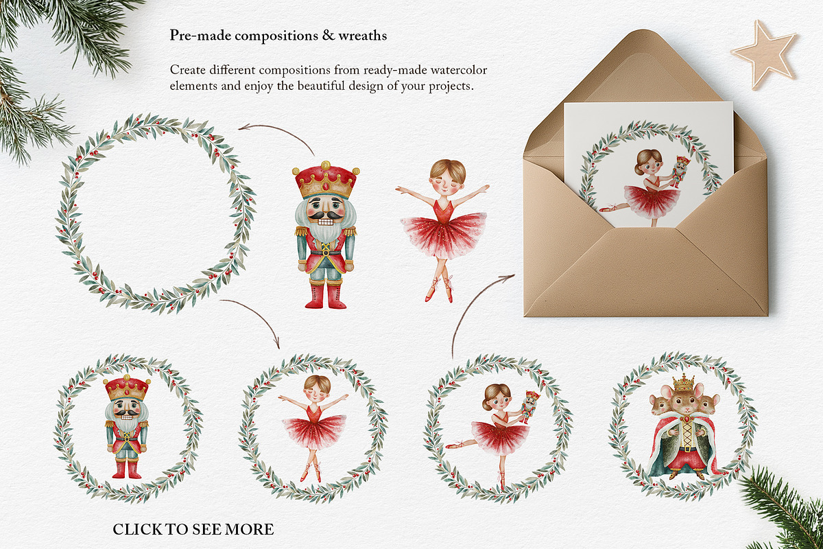 Christmas Clipart – Nutcracker, a Seasonal Illustration by Jenny Quince (Photo 3 of 11)