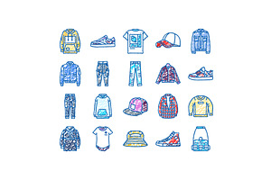 streetwear cloth fashion urban icons, an Object Illustration by pikepicture