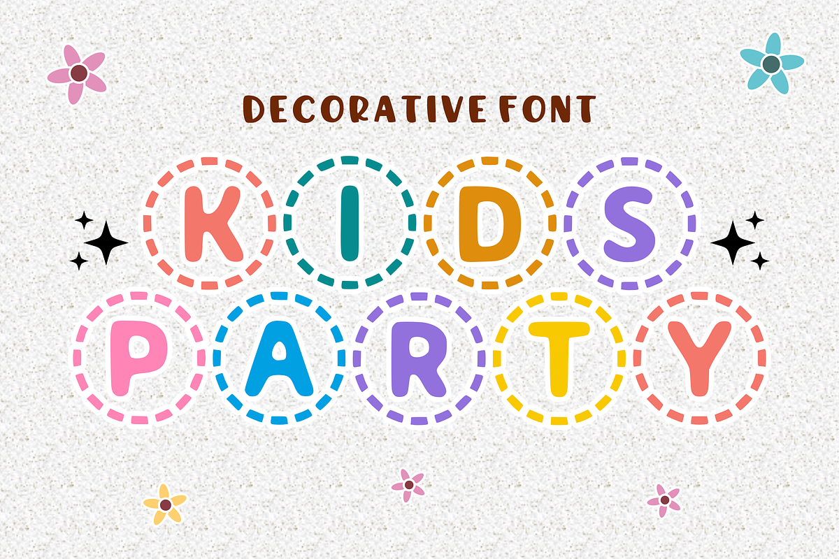 Text Circle - Comic Font Types, a Font by KiddoGlyphs Studio (Photo 2 of 3)