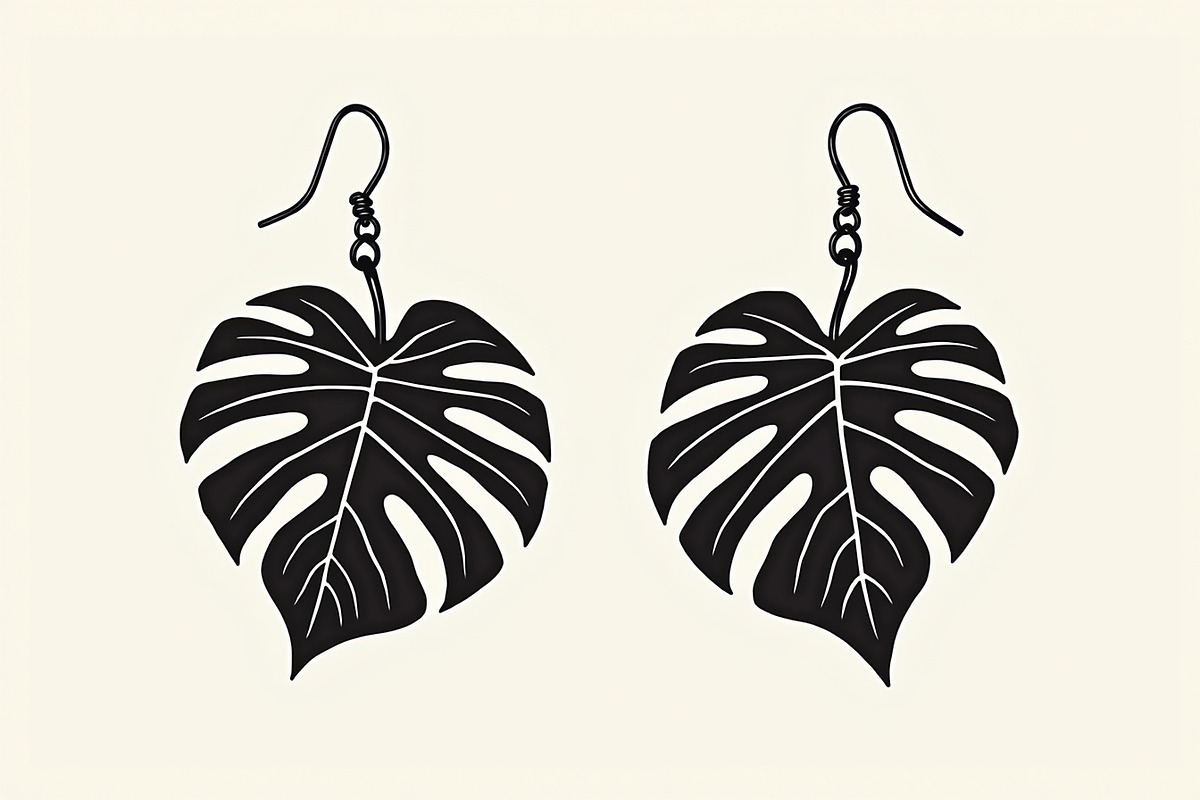 Leaf Earring Silhouette Bundle, an Object Graphic by Creativeshirt (Photo 12 of 16)