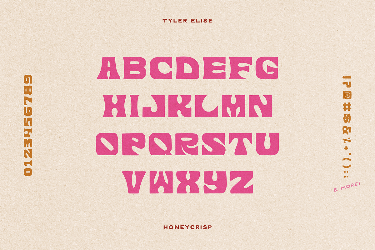 HONEYCRISP by Tyler Elise, a Font by tylerelise (Photo 2 of 6)