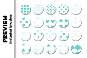 Basic Patterns 2.0 Procreate Brushes, a Brush Add-On by Design av MAD (Thumbnail 4 of 10)