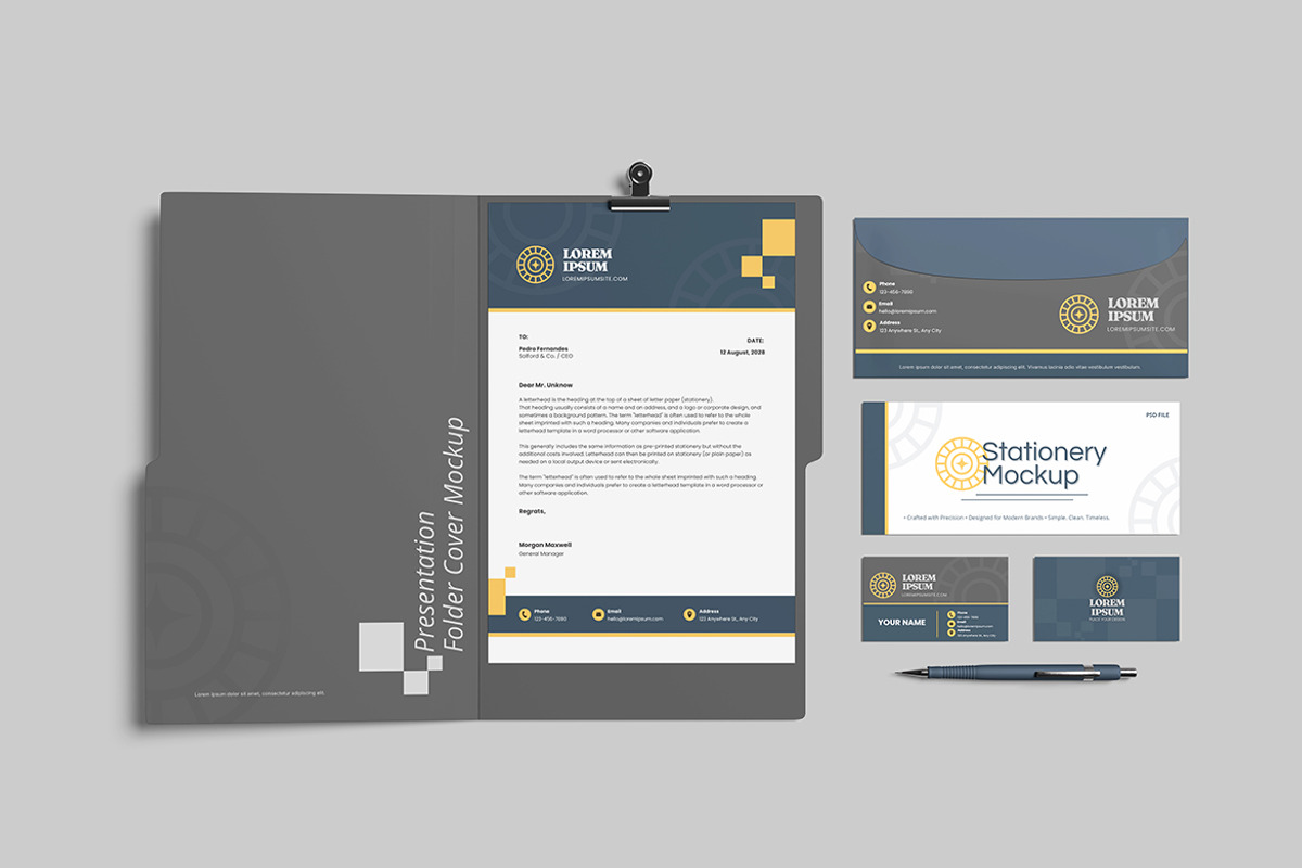 Stationery Mockup, a Product Mockup by bimockup (Photo 2 of 6)
