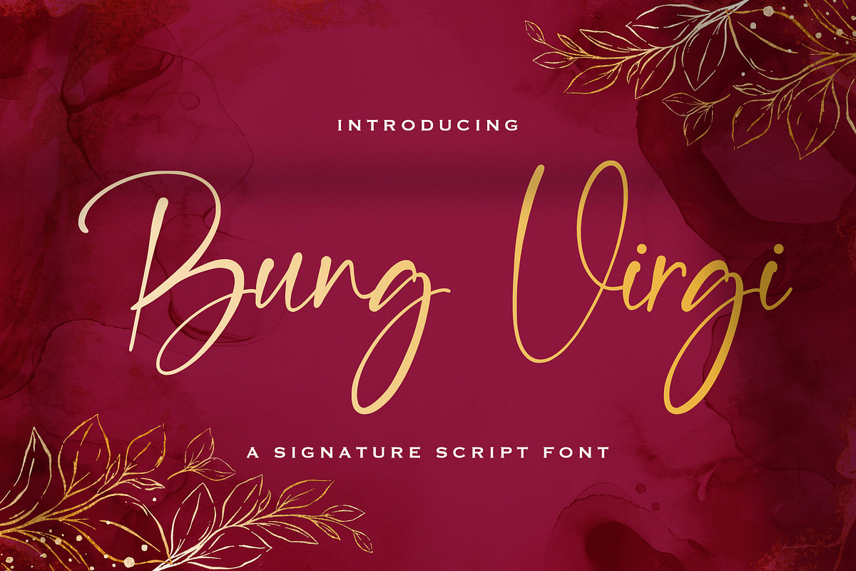 Bung Virgi - Signature Script Font, a Script Font by StringLabs (Photo 1 of 11)