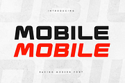 Mobile - Modern Racing Car Font, a Sans Serif Font by Hamz Studio (Thumbnail 1 of 8)