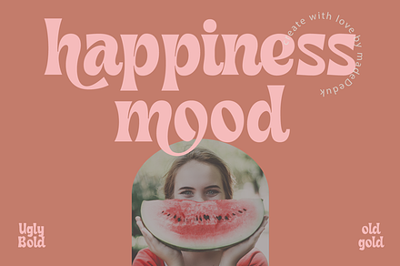 Happiness Mood - Retro Fonts, a Font by madeDeduk