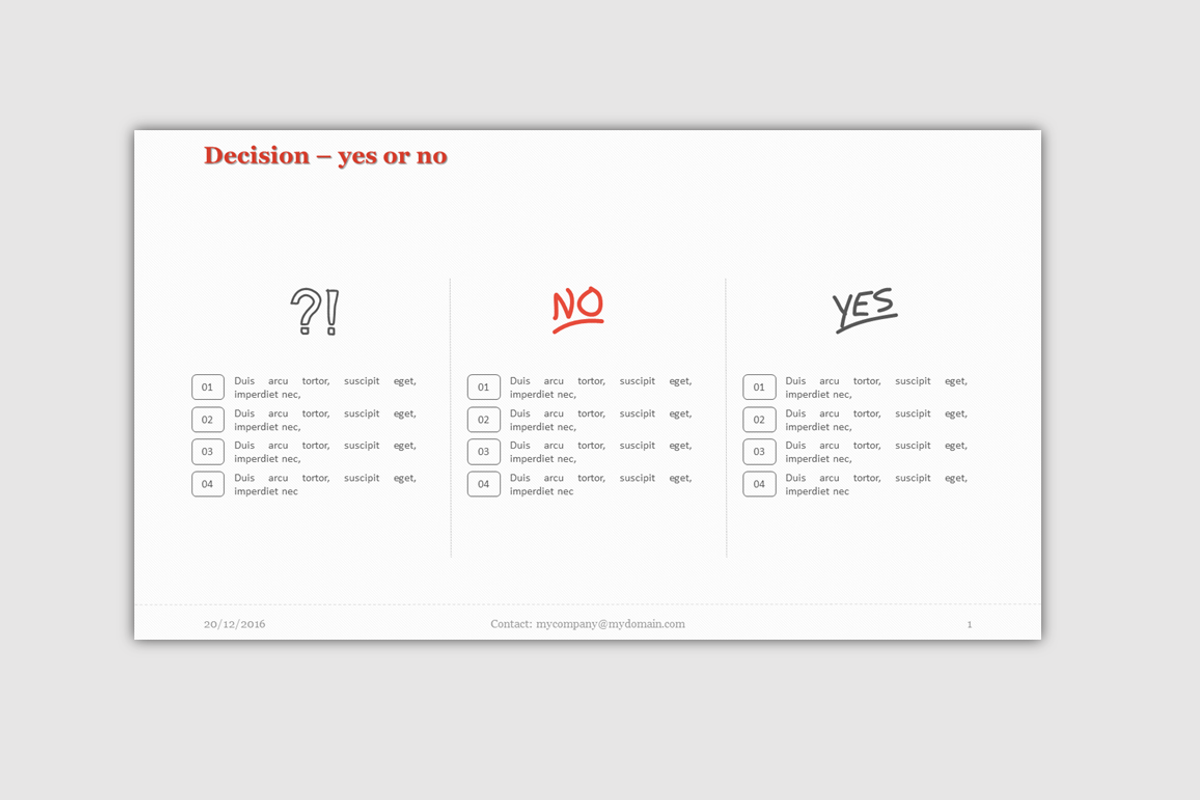 Decision: Yes or No PowerPoint, a Presentation Template by Yes ...
