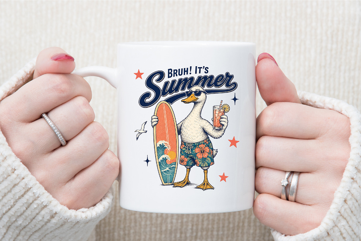 Bruh Its Summer Duck PNG, an Object Illustration by Sublimation Artist (Photo 7 of 9)