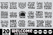 Welcome Sign SVG Design Bundle, a Decorative Illustration by Crafticy (Thumbnail 1 of 3)