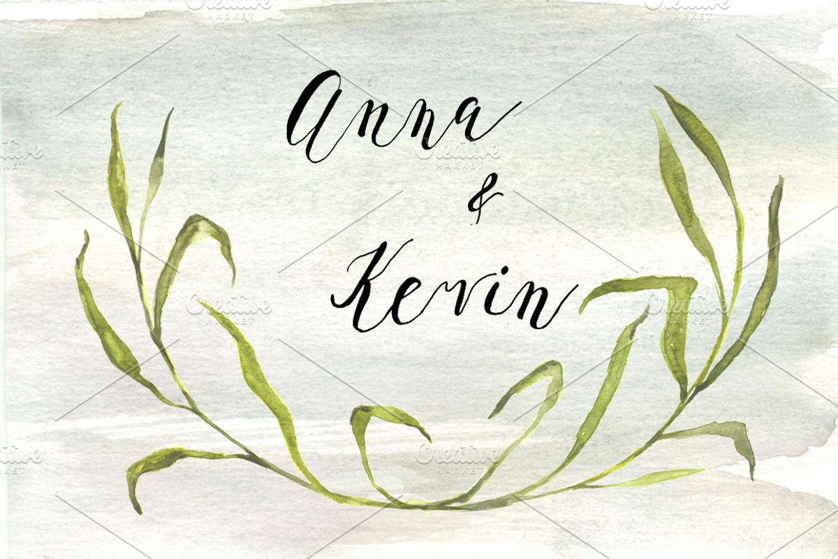 Silver watercolor set for wedding, a Texture Graphic by mcherevan (Photo 2 of 3)