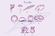 Scrolls and Flourishes, a Symbol Font by Wiescher Design (Thumbnail 6 of 6)