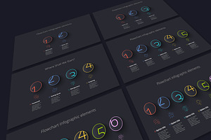 Dark Process Infographic Templates