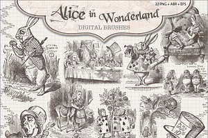 Alice in Wonderland Brushes