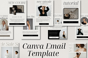 Canva Email Template Bundle, a Templates & Theme by Asha Glenn Design Studio