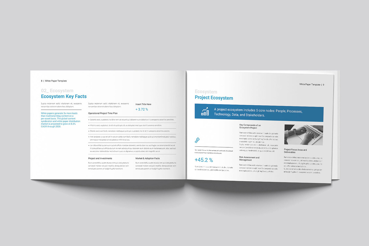 Business White Paper Landscape, a Brochure Template by DesignCrest (Photo 6 of 13)