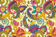 3 Floral Indian patterns, a Pattern Graphic by Sunny_Lion (Thumbnail 2 of 3)