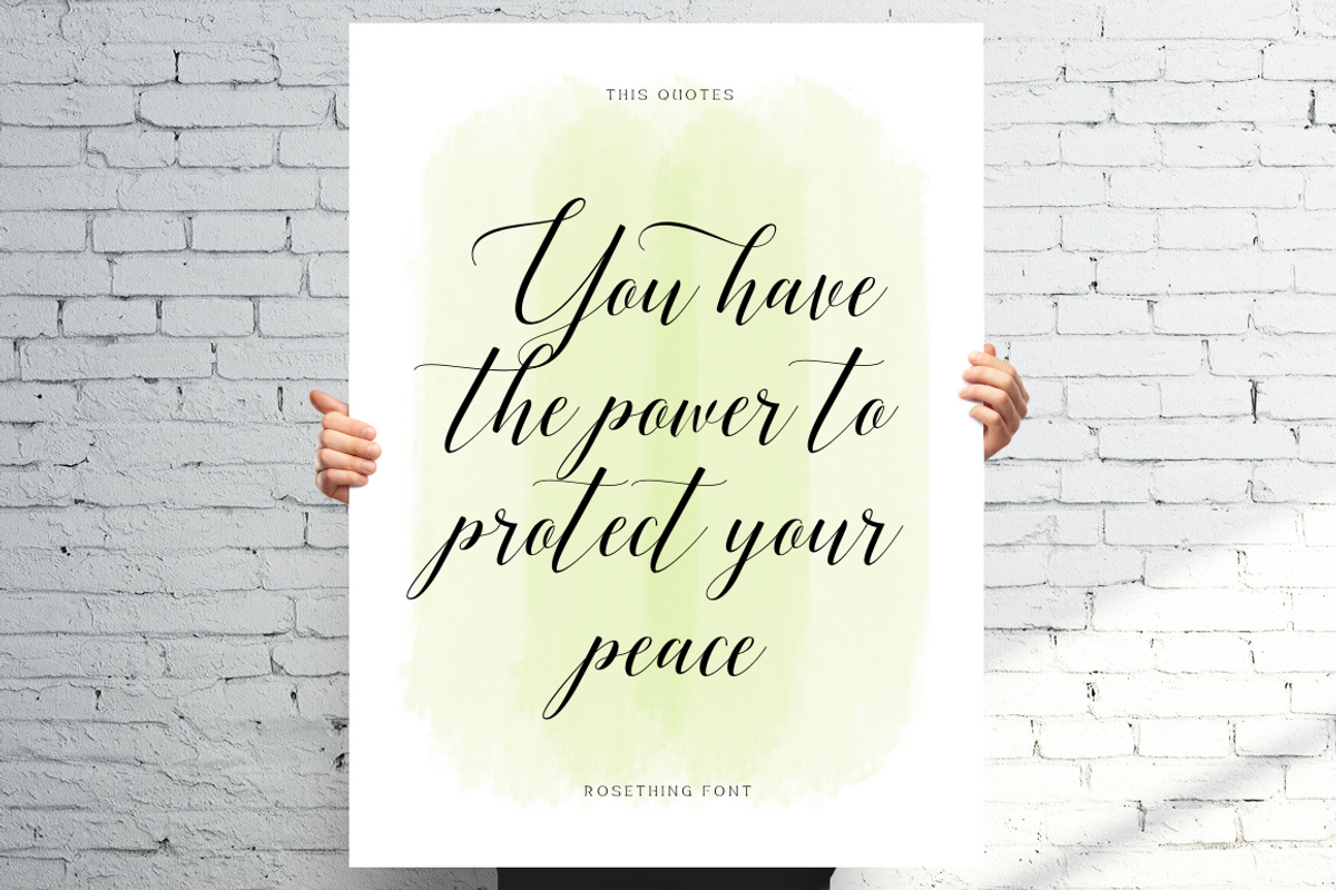 Rosething - Calligraphy Font, a Script Font by Sronstudio (Photo 11 of 12)