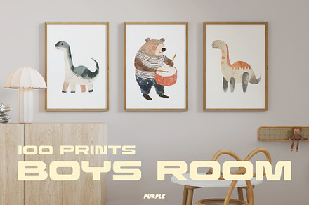 Prints for boys, a Background Graphic by Purple