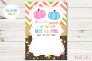 Gender Reveal Baby Shower Invite, an Invitation Template by Pinkinks (Thumbnail 2 of 2)