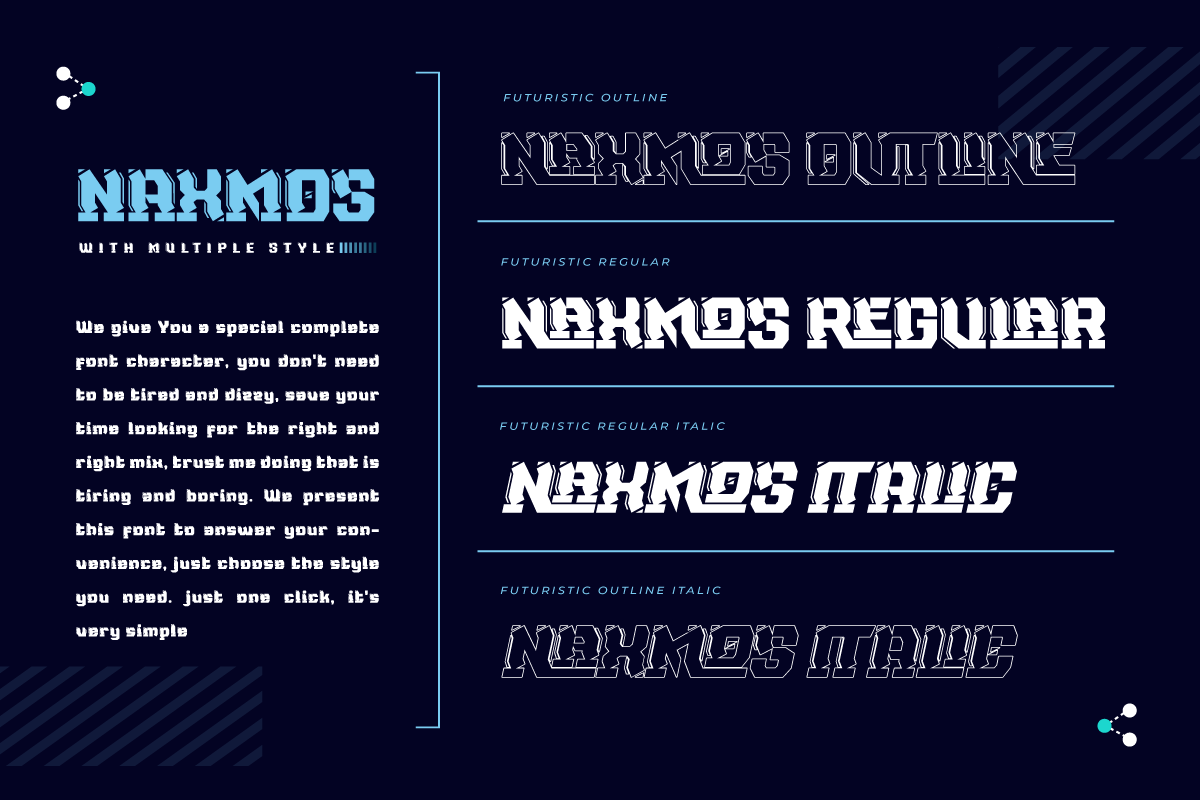 NAXMOS | Futuristic Font, a Font by twinstd (Photo 5 of 12)