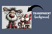 Funny Christmas Santa & Reindeer, an Illustration by Designworld (Thumbnail 2 of 7)